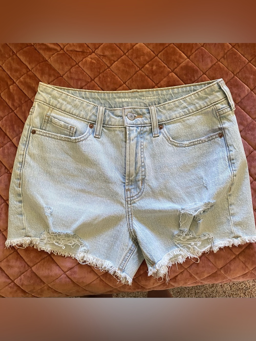 Old navy high rise OG straight denim jean shorts